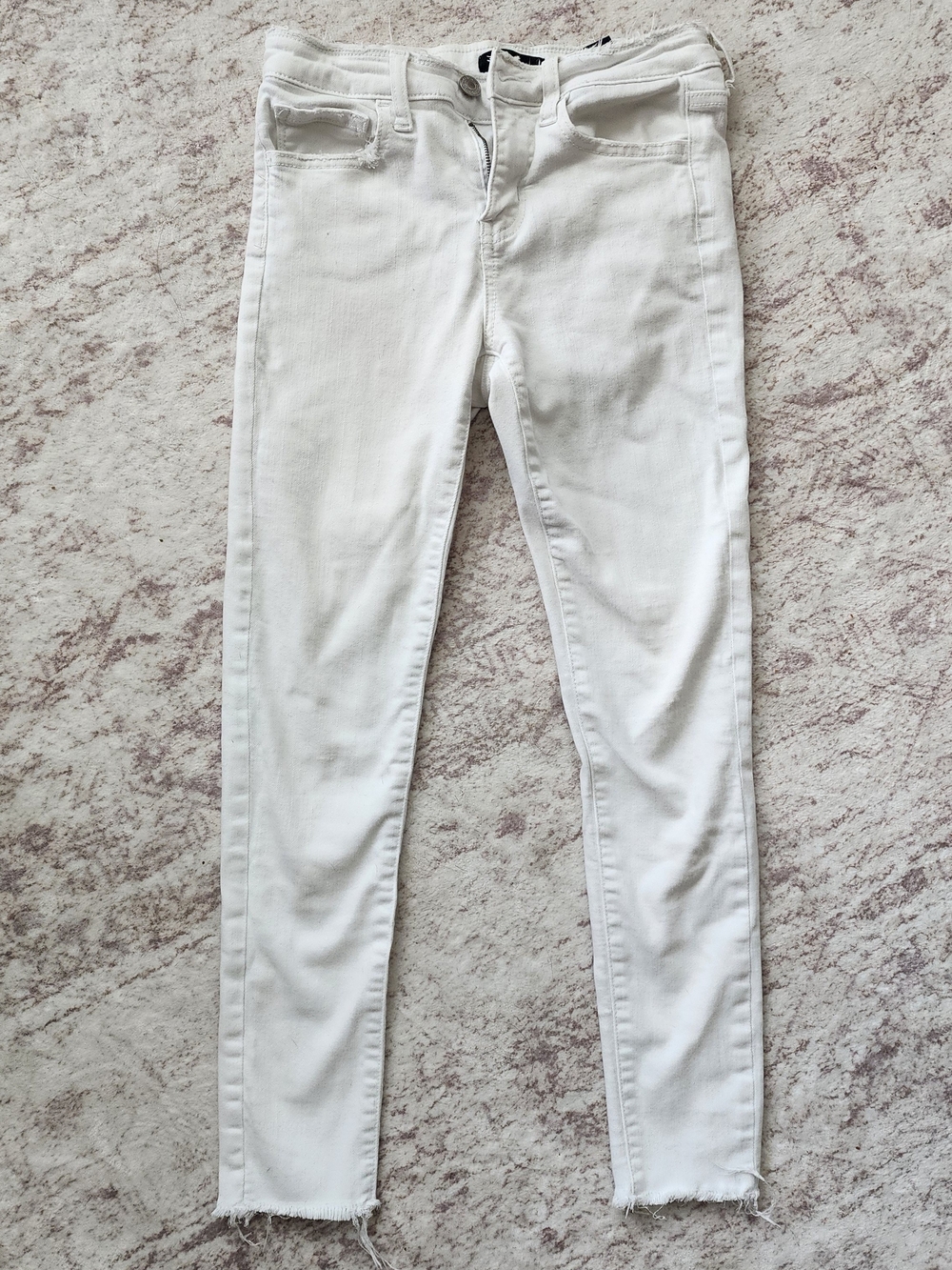 White Ankle Crop Women's Jeans